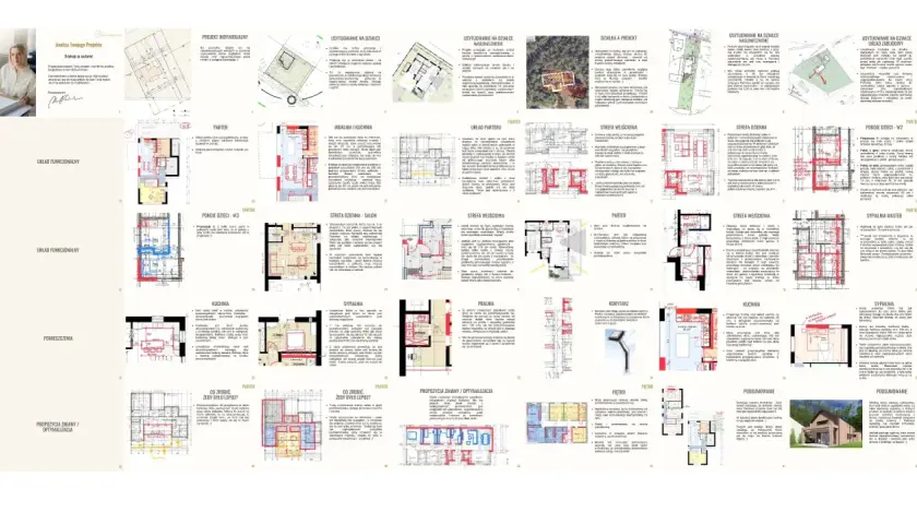 Darmowe projekty domów: przegląd układów funkcjonalnych, pomieszczeń, analiz i wizualizacji.