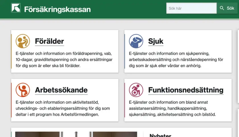 Här finns information om graviditetspenning och andra ersättningar för dig som är eller ska bli förälder. Sök information om sjukpenning vid sjukdom.