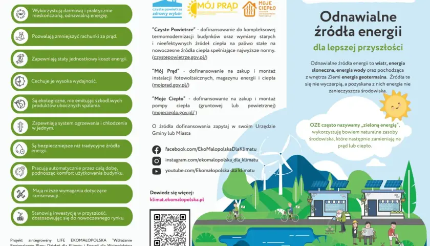 OZE to odnawialne źródła energii, które są ekologiczne i ekonomiczne. Zapewniają czyste powietrze i niższe rachunki.