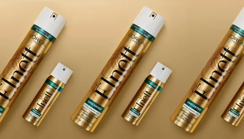 Fijador Elnett de L'Oréal Paris, con fijación extra fuerte y sin silicona, para un peinado perfecto y duradero.