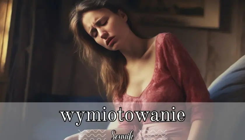 Kobieta z bólem brzucha, jakby miała wymiotować. Sennik wymioty może oznaczać oczyszczenie lub problemy.
