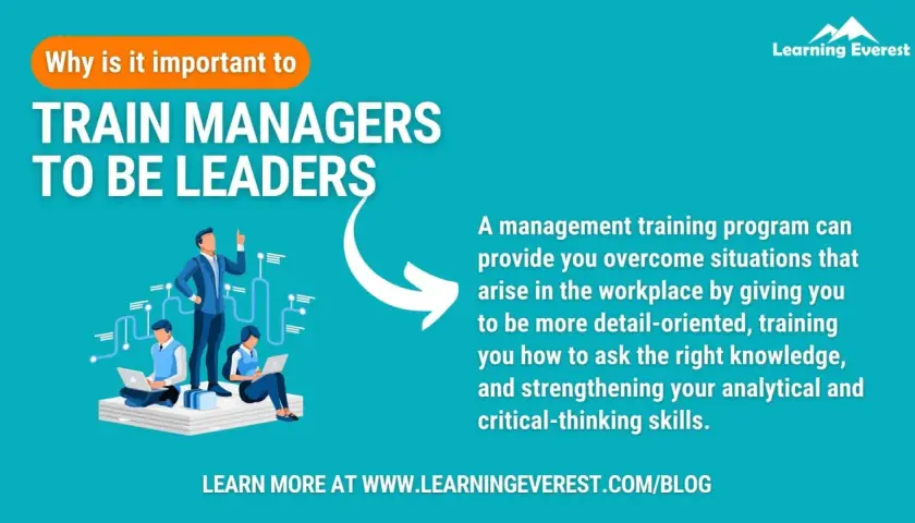 Illustration of a team benefiting from management and leadership training, enhancing skills for workplace success.