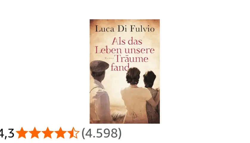 Buchcover "Als das Leben unsere Träume fand" von Luca Di Fulvio. Ein Mann und zwei Frauen blicken in die Ferne.