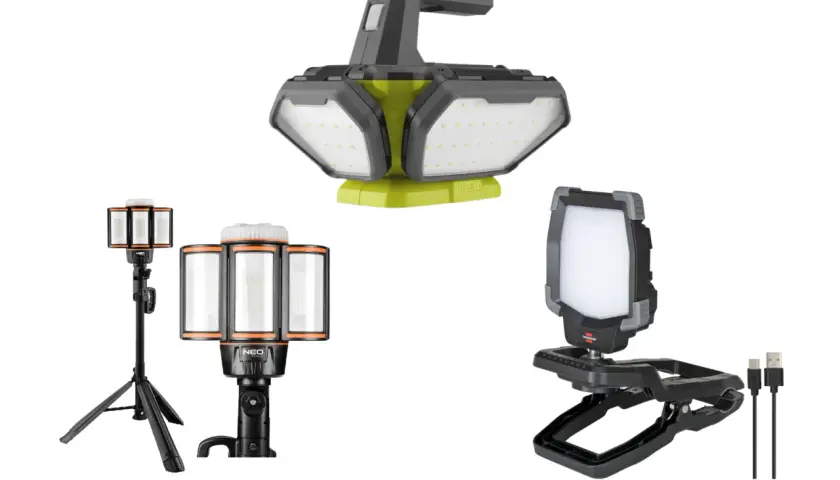 Szukasz idealne oświetlenie do warsztatu? Oto kilka opcji: lampa z uchwytem zaciskowym, lampa na statywie i lampa z regulowanymi panelami.