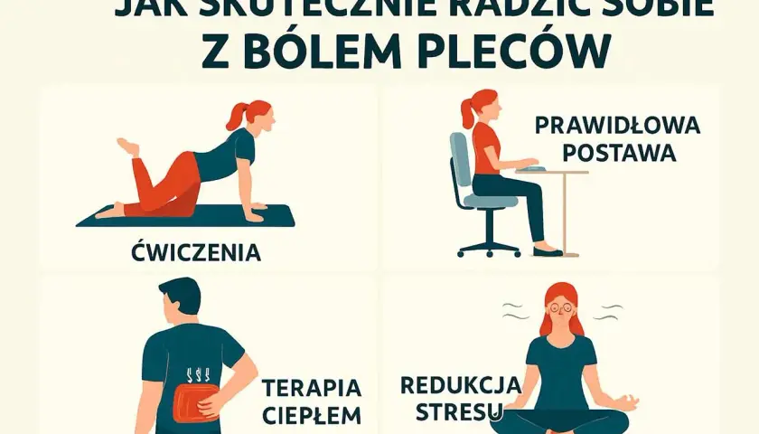 Ból pleców? Szybka ulga: domowe sposoby, ćwiczenia i sygnały alarmowe
