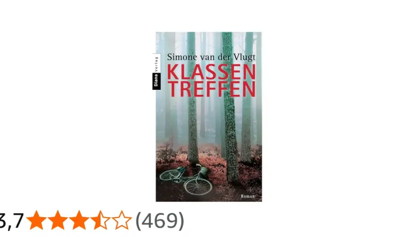Buchcover "Klassen treffen" von Simone van der Vlugt: Ein einsames Fahrrad liegt im nebligen Wald.