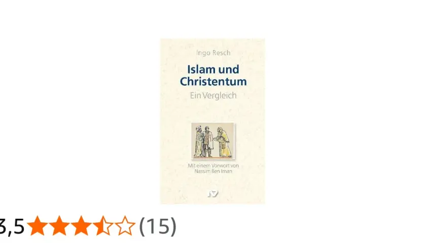 Buchcover "Islam und Christentum: Ein Vergleich" von Ingo Resch mit einer historischen Darstellung von drei Männern.