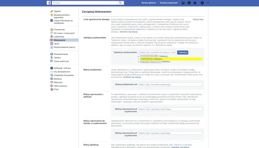 Zarządzaj blokowaniem na Facebooku: jak odblokować kogoś, zablokować wiadomości, zaproszenia z aplikacji i wydarzeń.