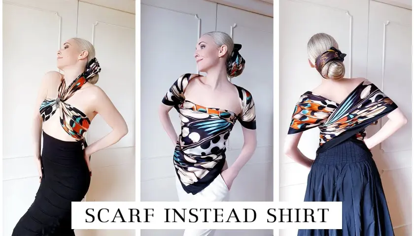 Bluzka z chusty: DIY, wiązanie, szycie modny top w 5 min!