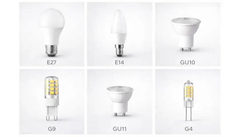 Różne rodzaje żarówek LED: E27, E14, GU10, G9, GU11, G4. Każda z nich oferuje inną moc żarówki i zastosowanie.