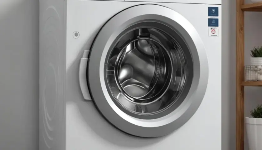 Nowa pralka Bosch, niestety z błędem E36. Nowoczesny design i puste wnętrze bębna.