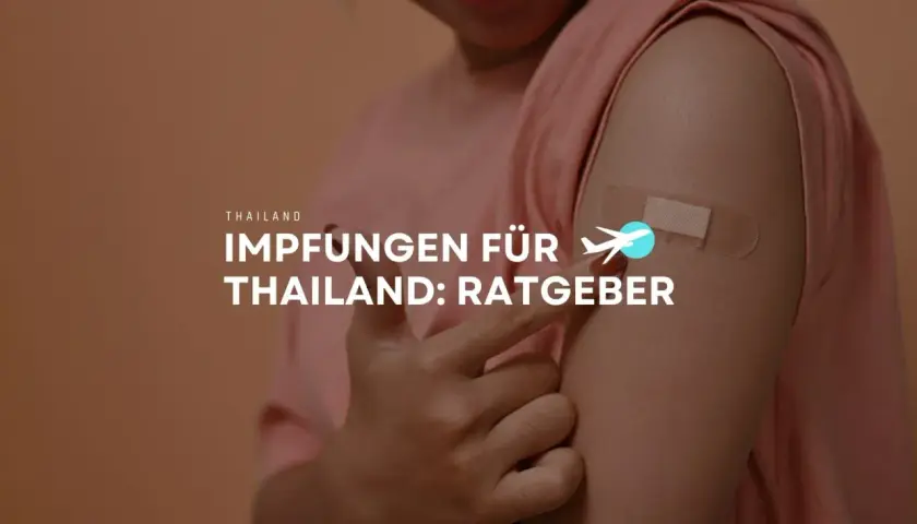 Arm mit Pflaster nach Impfung. Ratgeber für Reisen nach Thailand ohne Impfung.