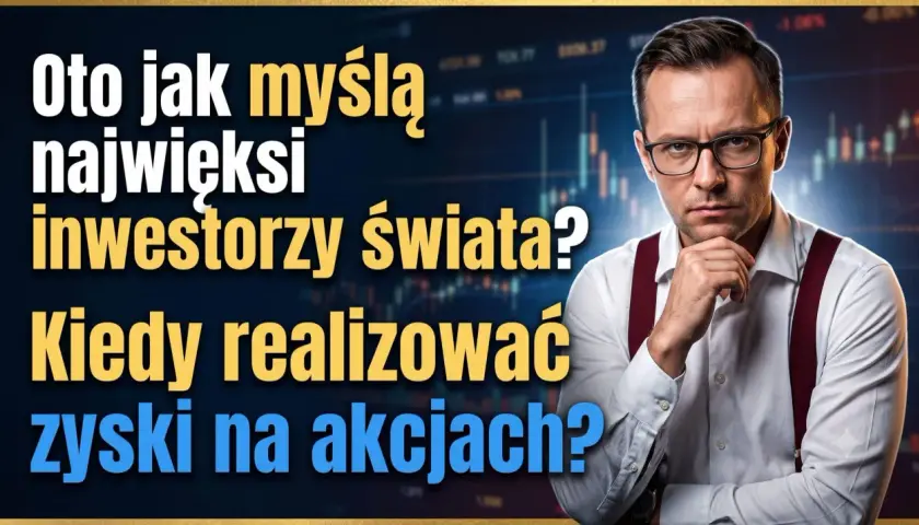 Mężczyzna w okularach zastanawia się nad dynamiką wzrostu na wykresie giełdowym. Jak myśleć jak najwięksi inwestorzy?