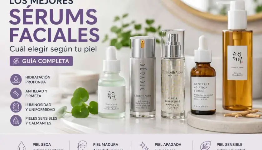 Los mejores sérums faciales: descubre para qué sirve el serum facial y cuál elegir según tu piel, con opciones para hidratación, antiedad y luminosidad.