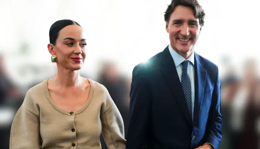 Justin Trudeau i Katy Perry na spotkaniu.