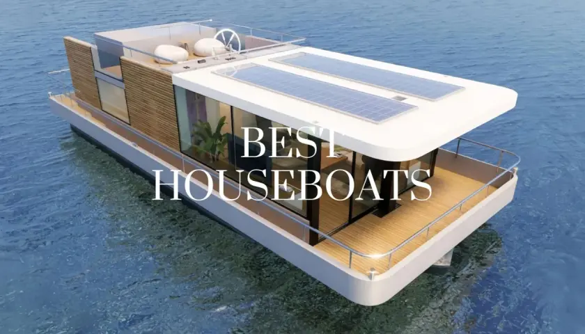 Nowoczesny houseboat z panelami słonecznymi, idealny dla każdego, kto szuka luksusowego domu na wodzie. Producent houseboatów oferuje komfort i styl.