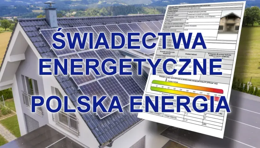 Co to jest świadectwo energetyczne? Dokument z analizą zapotrzebowania budynku na energię, z panelem słonecznym na dachu.