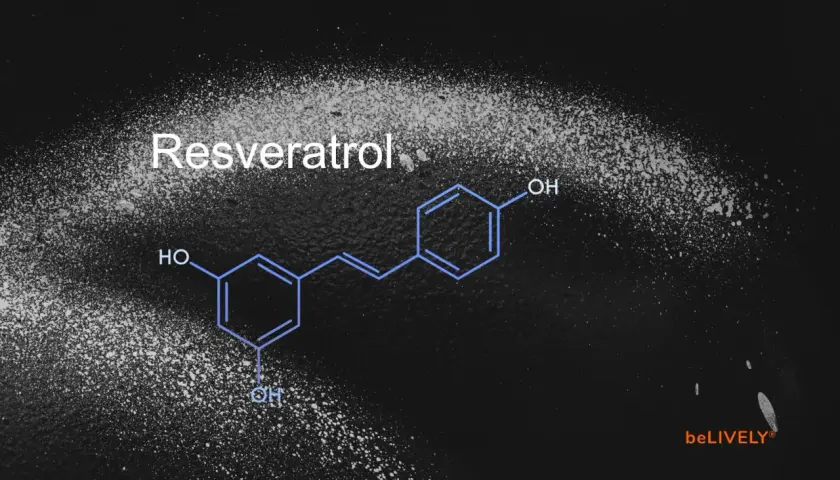 Chemische Struktur von Resveratrol, einem Polyphenol, das in Pflanzen wie Trauben vorkommt. Was ist das?
