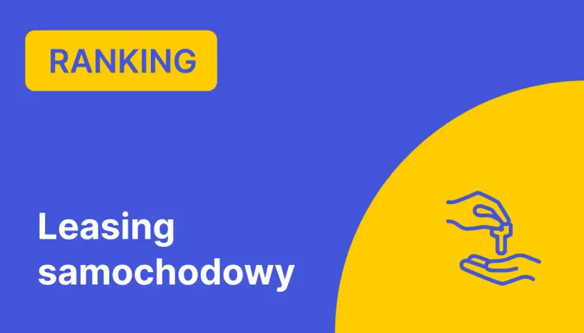 Ranking leasingów samochodowych. Ikona przekazania kluczyków symbolizuje transakcję.