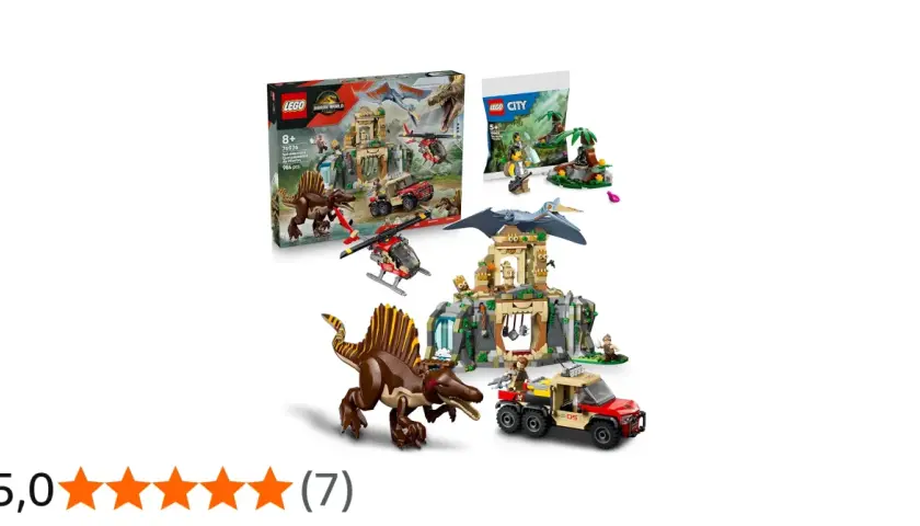 LEGO 76976: Spinosaurus & Air Mission. Ein spannendes Set mit Dinosauriern, Fahrzeugen und einer Flugmission.