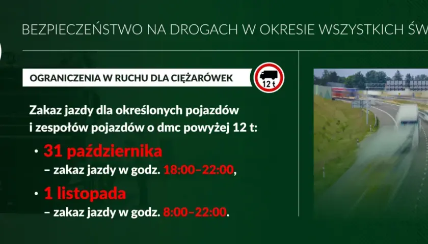 Czy 1 listopada jest zakaz dla ciężarówek? Sprawdź zasady i kary