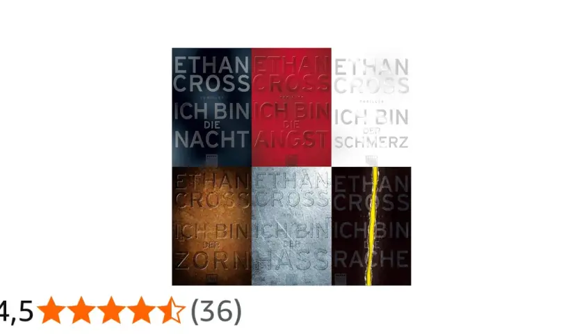 Cover der Ethan Cross Shepherd-Reihe Teil 7: "Ich bin der Zorn, Hass, Rache". Thriller-Reihe.