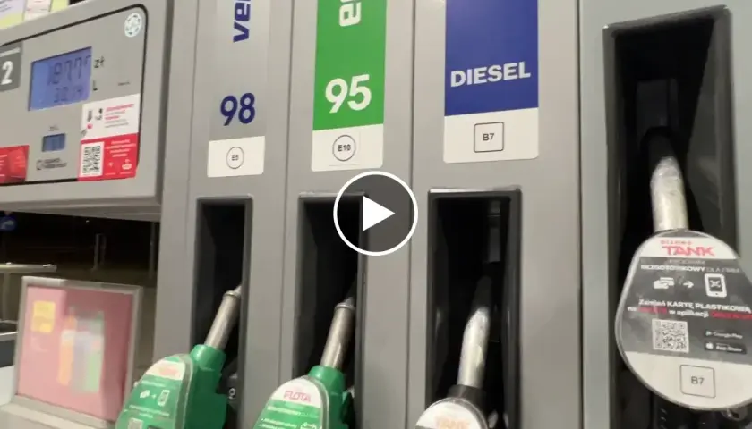Dystrybutory paliwa: Diesel B7, benzyna 95 (E10) i 98 (E5). Tankowanie diesla B0 jest możliwe.