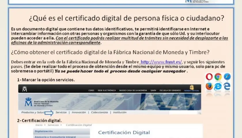 Guía para obtener certificado digital. La delegación de firma es posible desde cualquier navegador.
