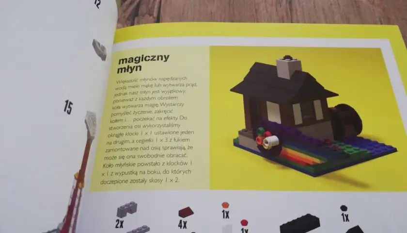 Instrukcja jak zbudować dom z klocków LEGO - magiczny młyn. Zobacz, jak stworzyć własny młyn z klocków.