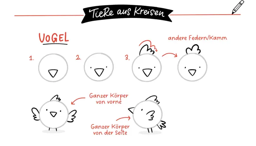 Tiere einfach zeichnen: Schnelle Schritt-für-Schritt-Anleitungen