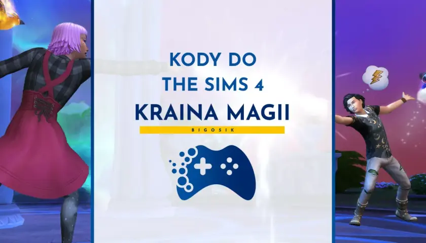 Kody do Sims 4: Kraina Magii. Postacie z gry, jedna z fioletowymi włosami, druga z magicznym błyskawicą nad głową.