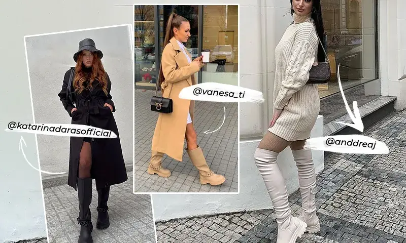 Stylizacje z botkami na grubej podeszwie, które zachwycą każdego