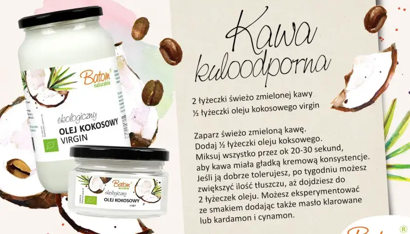 Kawa kuloodporna z olejem kokosowym. Przepis na kremową kawę, z uwagą na skutki uboczne i tolerancję.