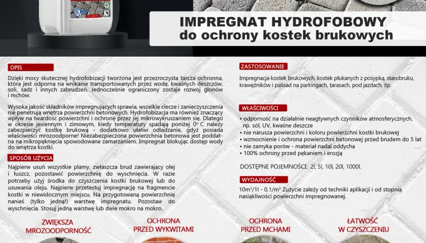 Glow - impregnat do kostki brukowej