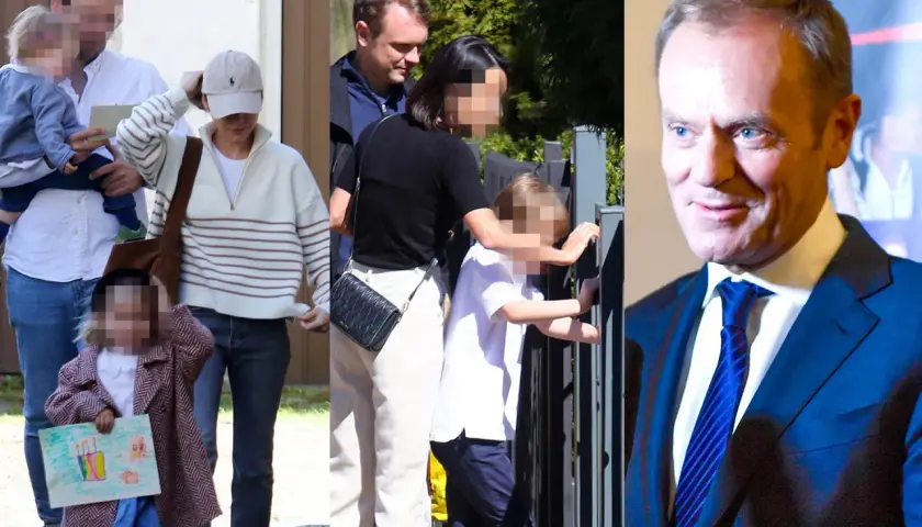 Rodzina Donalda Tuska na zdjęciu. Wiele dzieci ma Donald Tusk, ale na tym zdjęciu widać tylko kilkoro.