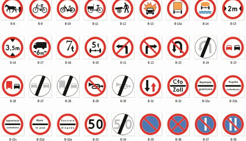 Biały znak z czarną kreską - co oznacza na drodze?
