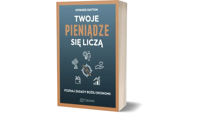Okładka książki "Twoje pieniądze się liczą" Howarda Dayton'a, jedna z najlepszych książek o finansach, z ikonami symbolizującymi zarządzanie pieniędzmi.