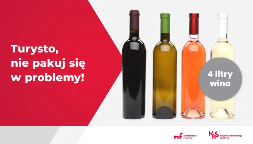 Turysto, nie pakuj się w problemy! Pamiętaj o limitach: ile alkoholu do Polski spoza UE możesz przywieźć. 4 litry wina.