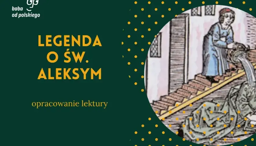Legenda o świętym Aleksym: ilustracja przedstawia scenę z życia świętego, gdzie ktoś wylewa wodę na leżącą postać.