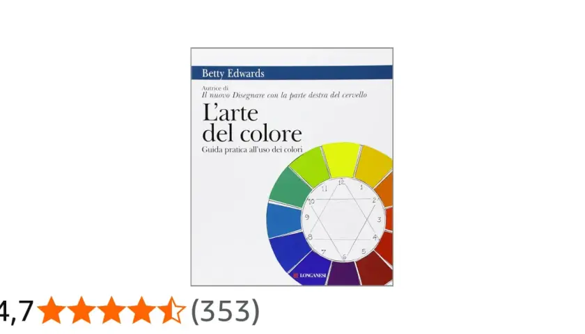 Copertina del libro "L'arte del colore" di Betty Edwards, con una ruota dei colori che illustra la teoria dei colori.