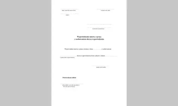 Wniosek o skrócenie okresu wypowiedzenia PDF - Wzór wniosku