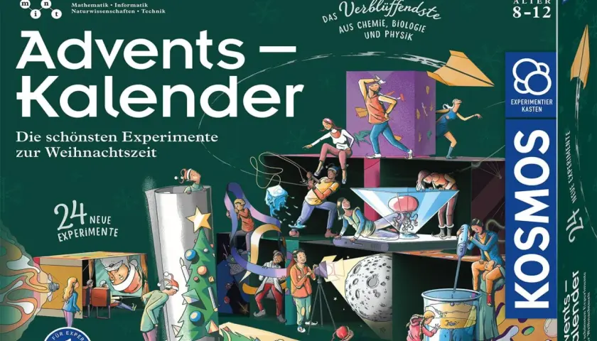 Kreative Adventskalender Schule Ideen: Kinder entdecken 24 spannende Experimente aus Chemie, Biologie und Physik.