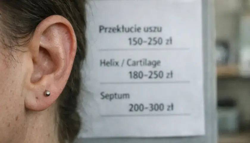 Ile kosztuje piercing ucha? Cennik, ukryte koszty i bezpieczeństwo