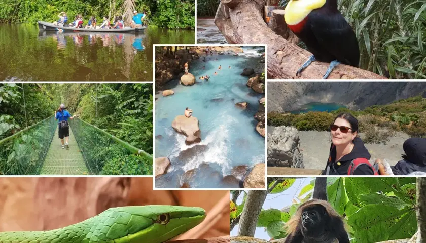 Costa Rica: Ein Muss für Tierliebhaber! Kanufahrt, Hängebrücken, bunte Vögel, Affen, Schlangen und ein Vulkansee.