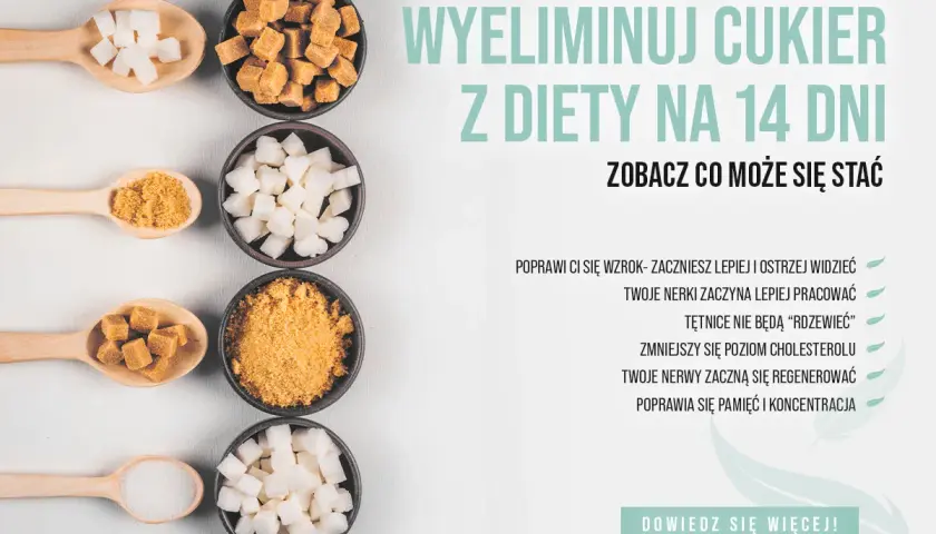 Łyżki z cukrem białym i brązowym. Eliminacja cukru na 14 dni może przynieść korzyści, np. poprawę wzroku. To pierwsze objawy odstawienia cukru.