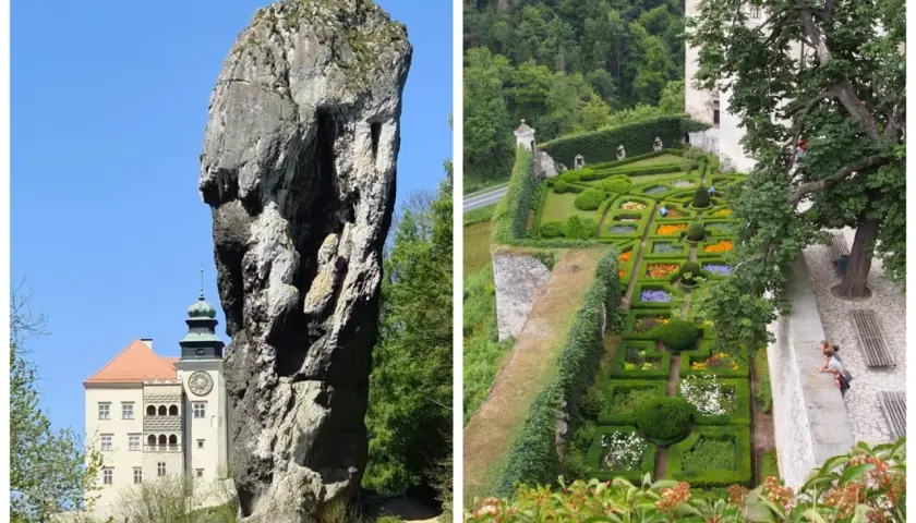 Maczuga Herkulesa, gdzie jest? W skale i zamku z ogrodem.