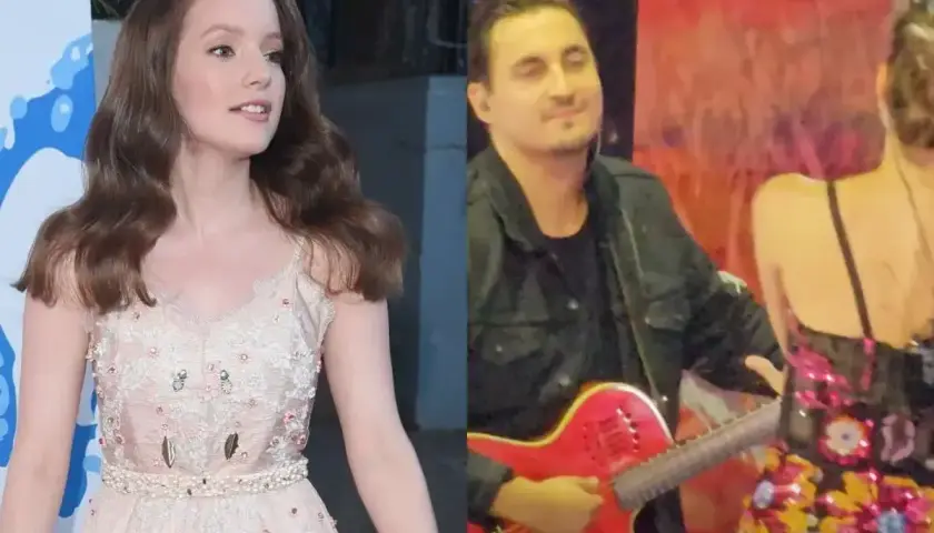 Sanah w pięknej sukni, obok gitarzysty z czerwonym instrumentem. Czy to zapowiedź ślubu?