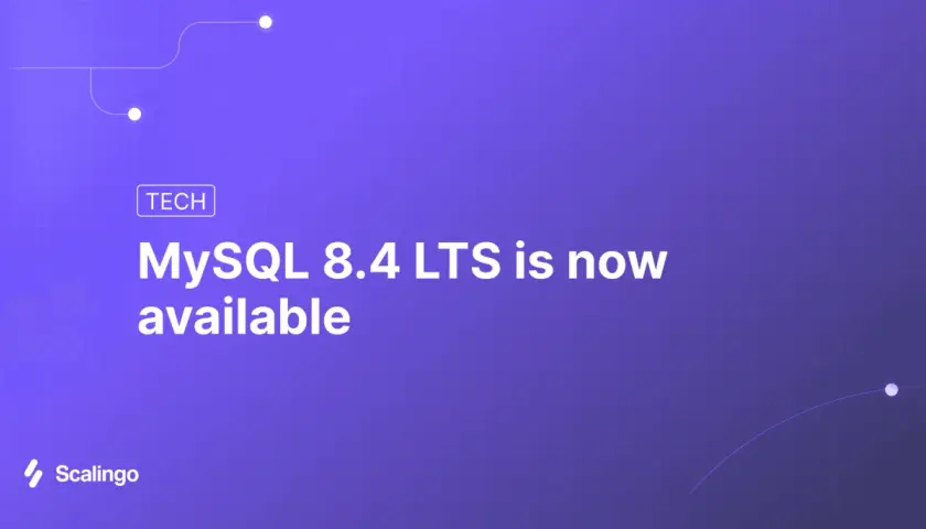Annonce : MySQL 8.4 LTS est disponible. Une nouvelle version pour vos bases de données SQL.