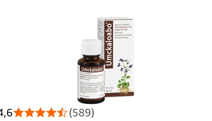 Umckaloabo Tropfen mit Pelargonium-sidoides-Wurzel-Auszug zur Unterstützung bei Erkältungssymptomen. Die umckaloabo wirkung ist bekannt.