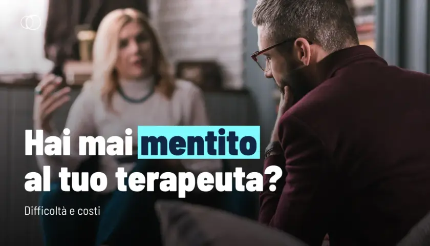 Un uomo pensieroso in terapia. Lo psicologo si accorge se menti, anche se cerchi di nascondere la verità.